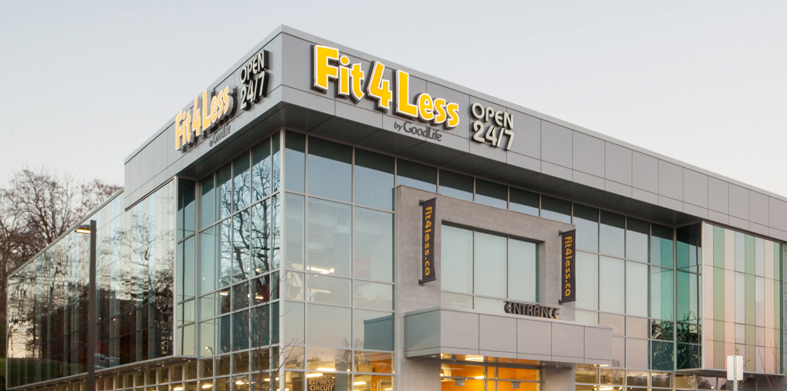 Exterior of a 24/7 Fit4Less Gym