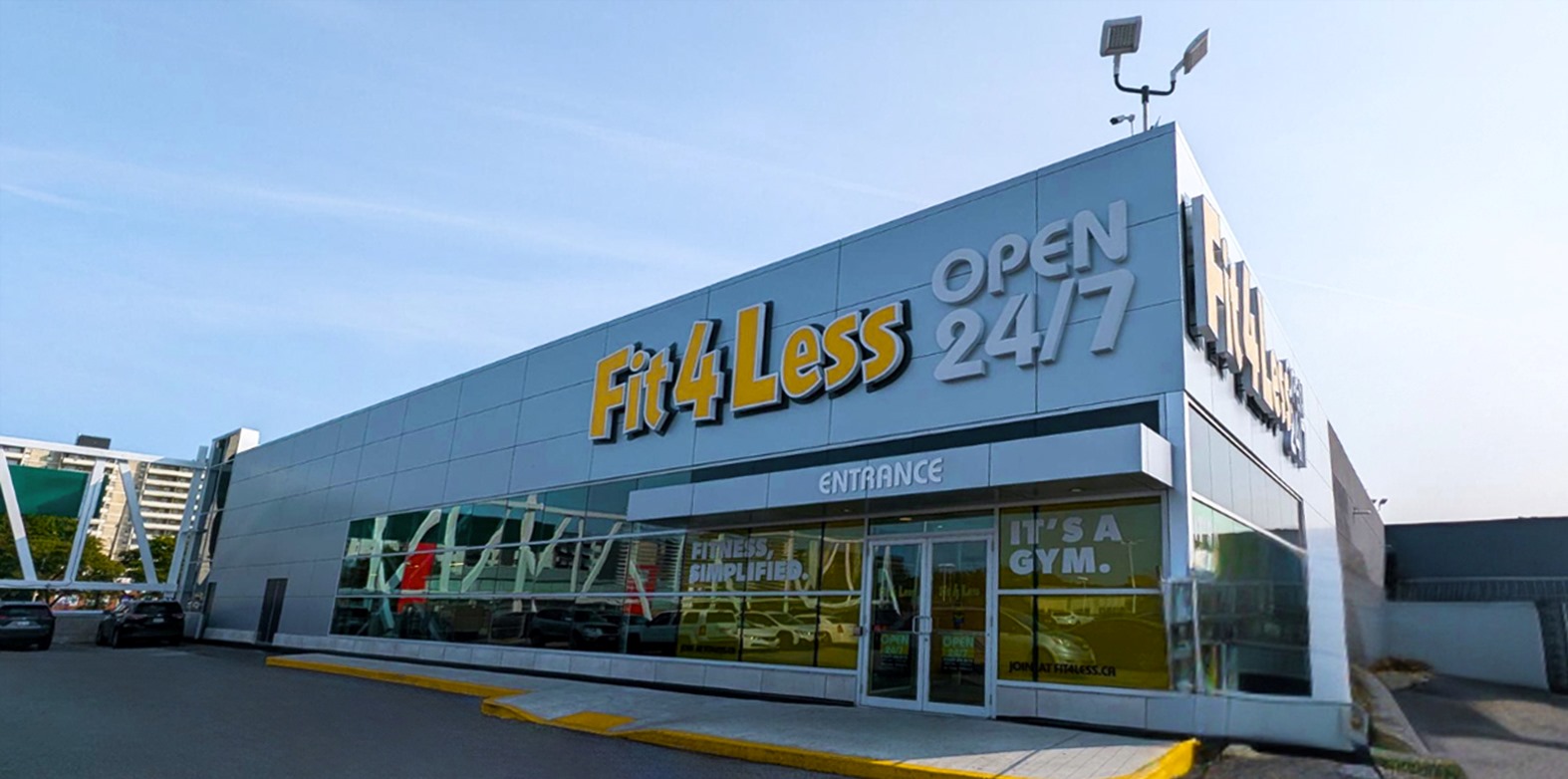 Exterior of a 24/7 Fit4Less Gym