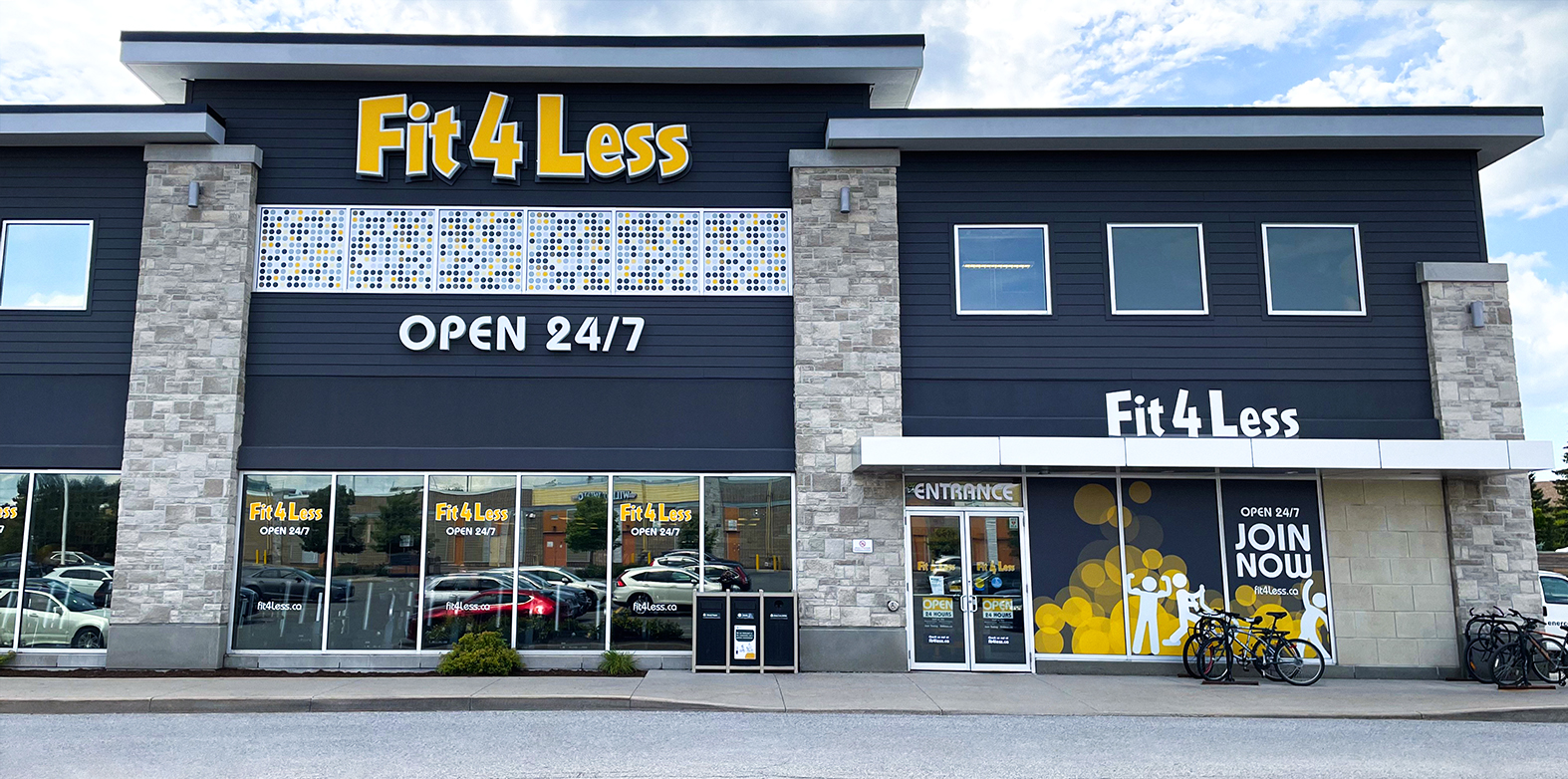 Exterior of a 24/7 Fit4Less Gym