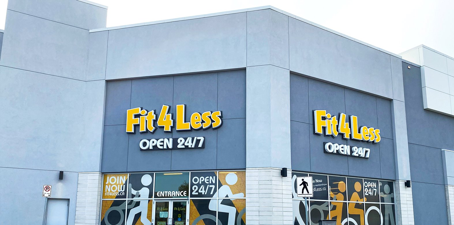 Exterior of a 24/7 Fit4Less Gym