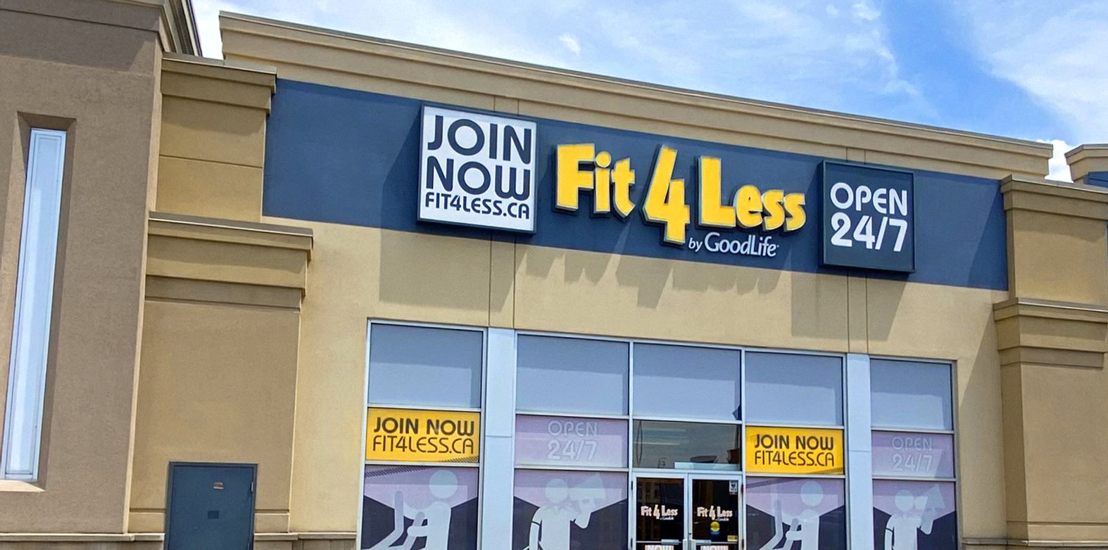 Exterior of a 24/7 Fit4Less Gym