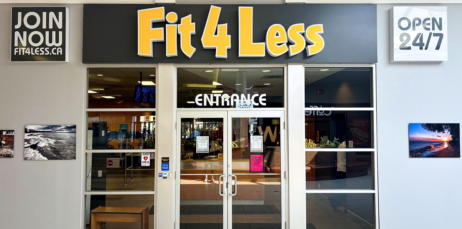 Exterior of a 24/7 Fit4Less Gym