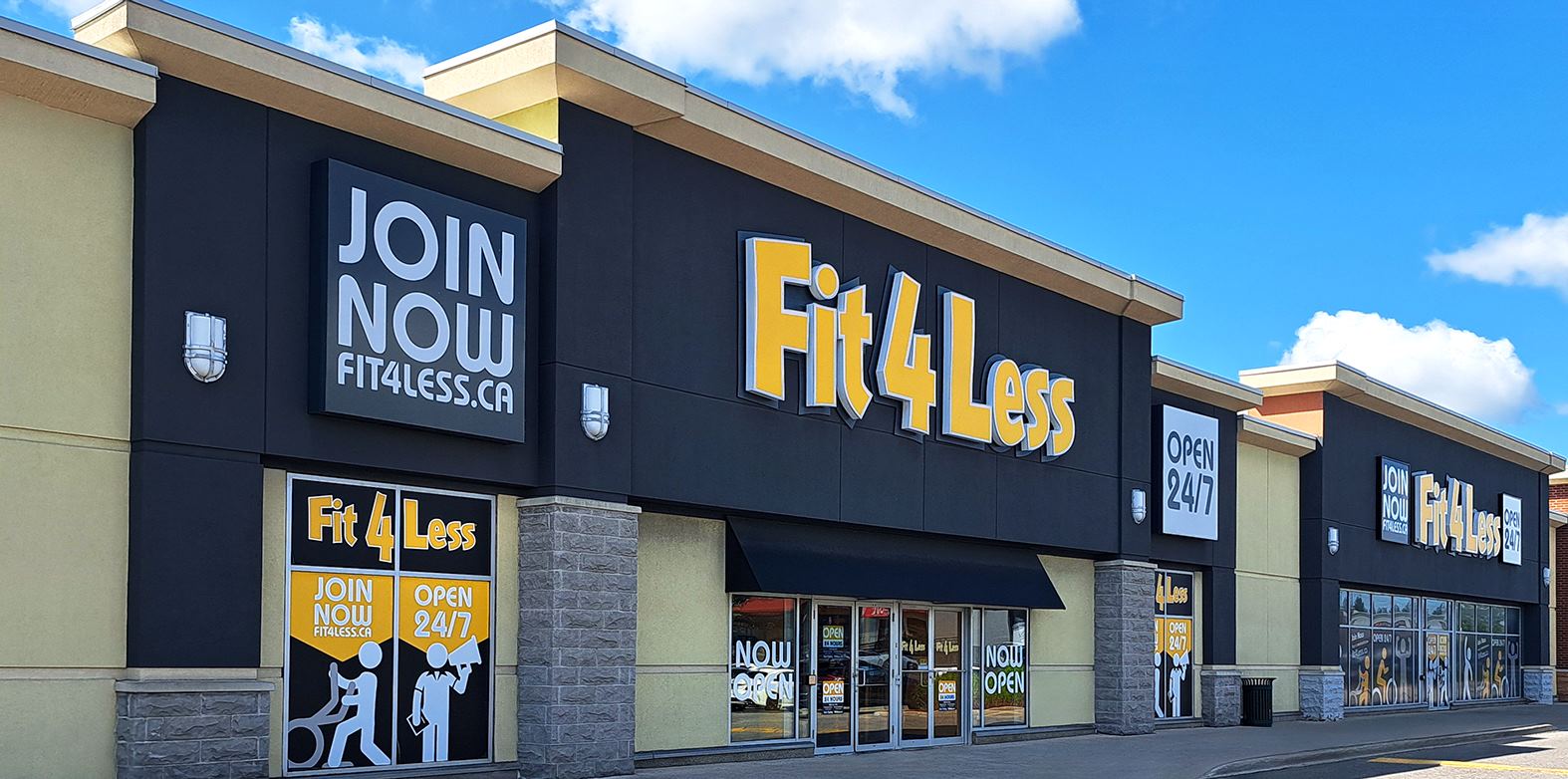 Exterior of a 24/7 Fit4Less Gym