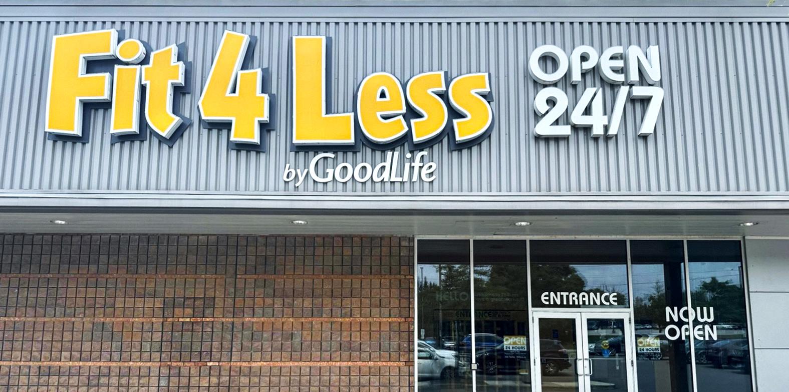 Exterior of a 24/7 Fit4Less Gym